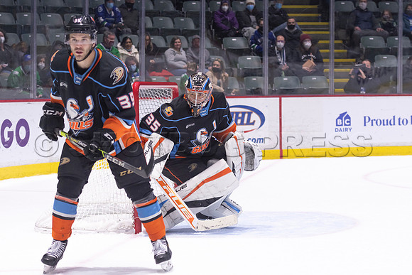 Abbotsford Canucks defeat San Diego Gulls 4-2 on Sunday, Jan 23, 2022 at Abbotsford Centre.