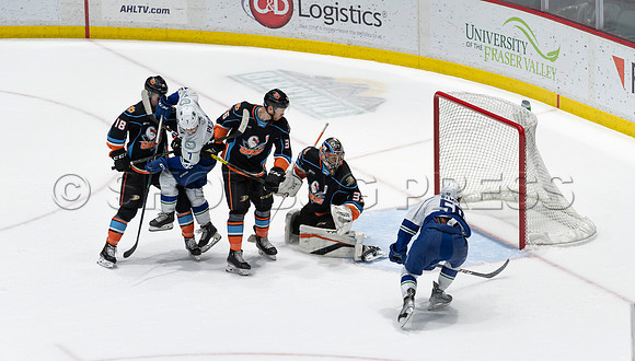 Abbotsford Canucks defeat San Diego Gulls 4-2 on Sunday, Jan 23, 2022 at Abbotsford Centre.