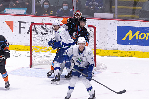 Abbotsford Canucks defeat San Diego Gulls 4-2 on Sunday, Jan 23, 2022 at Abbotsford Centre.