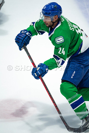 Sun, March 13, 2022 Abbotsford Canucks take Colorado Eagles 5–4 in OT at Abbotsford Event Centre in Abbotsford, BC
