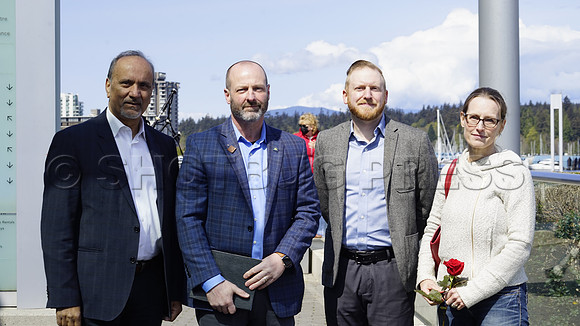 April 28, 2022 Day of mourning for workers, at Jack pool plaza Vancouver.