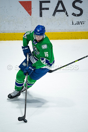 Sun, March 13, 2022 Abbotsford Canucks take Colorado Eagles 5–4 in OT at Abbotsford Event Centre in Abbotsford, BC