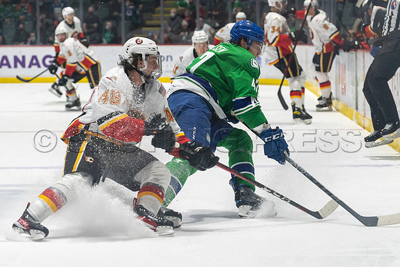 Sun, Feb 27, 2022 Abbotsford Canucks crush Stockton Flames 6-2 at Abbotsford Event Centre.