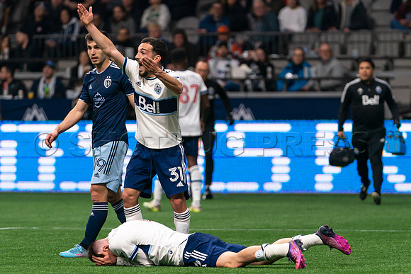 Sat, April 2, 2022 The Vancouver Whitecaps FC clinch a 1-0 win over Sporting Kansas City in Vancouver.