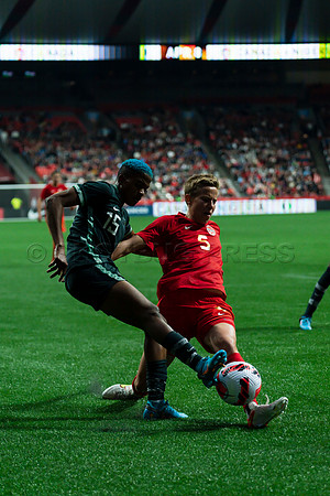 Canada’s Women’s National Soccer Team celebrated 2-0 Olympic Gold win over Nigeria in Vancouver, Canada