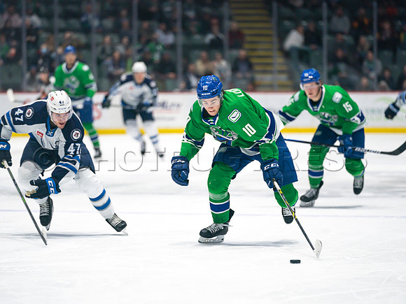 Wed, March 16, 2022 Abbotsford Canucks make an epic comeback to take a 5-4 win in OT against the Manitoba Moose in Abbotsford, BC