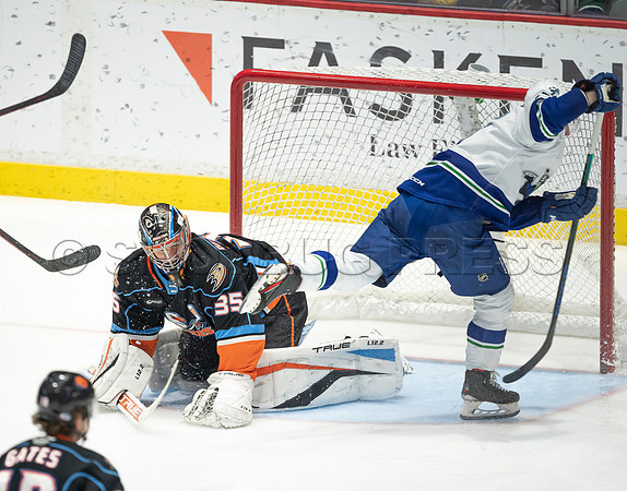 Abbotsford Canucks defeat San Diego Gulls 4-2 on Sunday, Jan 23, 2022 at Abbotsford Centre.