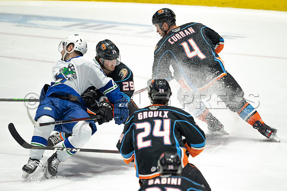 Abbotsford Canucks defeat San Diego Gulls 4-2 on Sunday, Jan 23, 2022 at Abbotsford Centre.