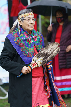 Thurs, May 5, 2022 Red Dress Day in support of missing and murdered Indigenous women.