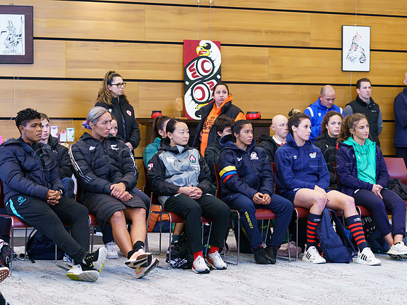 Selilwatat Tsleil-Waututh and Rugby Canada host the all captains event, at the Selilwatat Tsleil-Waututh Nation, in North Vancouver, Mar 1, 2023