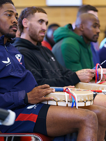 Selilwatat Tsleil-Waututh and Rugby Canada host the all captains event, at the Selilwatat Tsleil-Waututh Nation, in North Vancouver, Mar 1, 2023