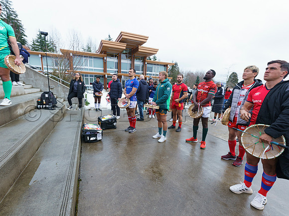Selilwatat Tsleil-Waututh and Rugby Canada host the all captains event, at the Selilwatat Tsleil-Waututh Nation, in North Vancouver, Mar 1, 2023