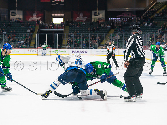Wed, March 16, 2022 Abbotsford Canucks make an epic comeback to take a 5-4 win in OT against the Manitoba Moose in Abbotsford, BC