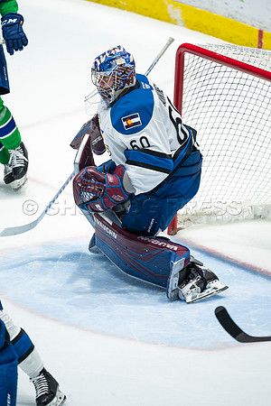 Sun, March 13, 2022 Abbotsford Canucks take Colorado Eagles 5–4 in OT at Abbotsford Event Centre in Abbotsford, BC