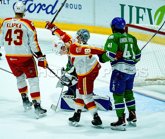 Wesley Shaw Calgary Wranglers at Abbotsford Canucks  20230412 -4103-SharpenAI-Standard