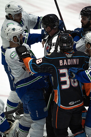 Abbotsford Canucks defeat San Diego Gulls 4-2 on Sunday, Jan 23, 2022 at Abbotsford Centre.