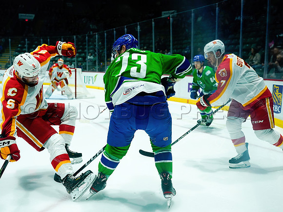 Wesley Shaw Calgary Wranglers at Abbotsford Canucks  20230412 -4134-SharpenAI-Standard