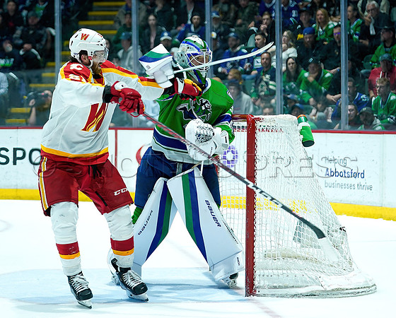Wes Shaw Calgary Wranglers defeat the Abbotsford Canucks 3-2  20230505 -4410-SharpenAI-Standard