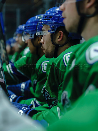 The Abbotsford Canucks come back to defeat the Ontario Reign 4-3 in OT, at the Abbotsford Event Centre, in Abbotsford, Apr 7, 2023