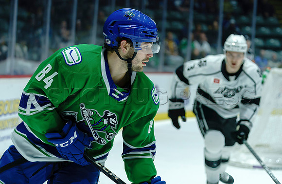 The Abbotsford Canucks come back to defeat the Ontario Reign 4-3 in OT, at the Abbotsford Event Centre, in Abbotsford, Apr 7, 2023