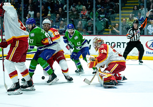 Wes Shaw Calgary Wranglers defeat the Abbotsford Canucks 3-2  20230505 -4491-SharpenAI-Standard