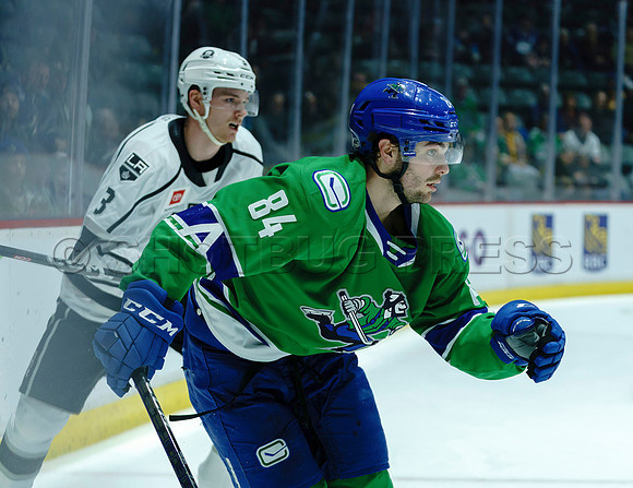 The Abbotsford Canucks come back to defeat the Ontario Reign 4-3 in OT, at the Abbotsford Event Centre, in Abbotsford, Apr 7, 2023