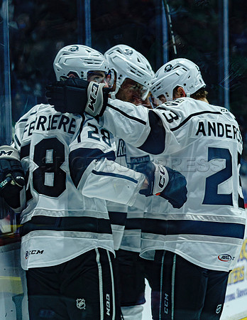 The Abbotsford Canucks come back to defeat the Ontario Reign 4-3 in OT, at the Abbotsford Event Centre, in Abbotsford, Apr 7, 2023