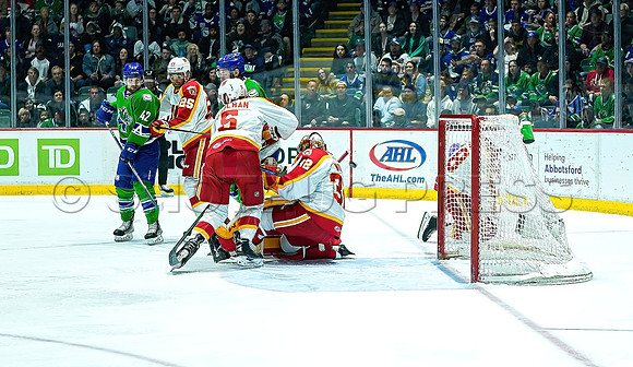 Wes Shaw Calgary Wranglers defeat the Abbotsford Canucks 3-2  20230505 -4444-SharpenAI-Focus