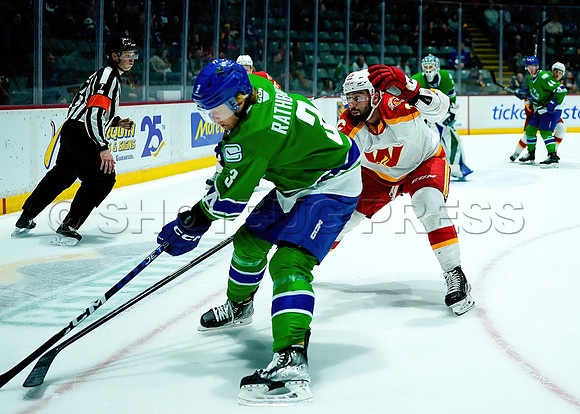 Wesley Shaw Calgary Wranglers at Abbotsford Canucks  20230412 -4230-SharpenAI-Standard
