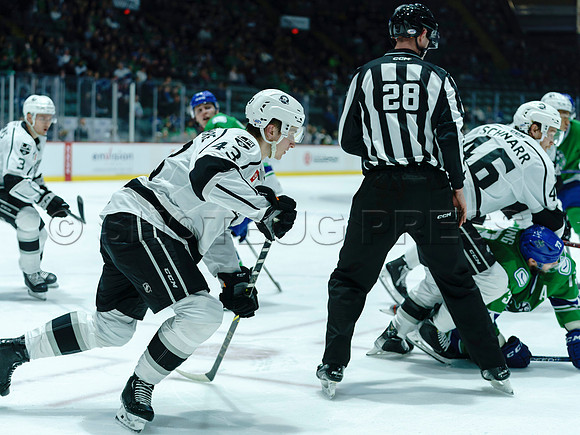 The Abbotsford Canucks come back to defeat the Ontario Reign 4-3 in OT, at the Abbotsford Event Centre, in Abbotsford, Apr 7, 2023