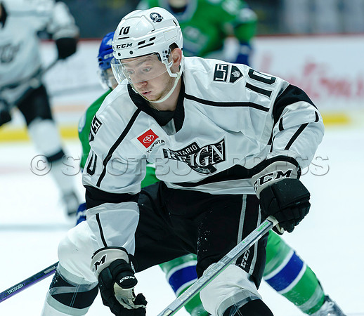 The Abbotsford Canucks come back to defeat the Ontario Reign 4-3 in OT, at the Abbotsford Event Centre, in Abbotsford, Apr 7, 2023