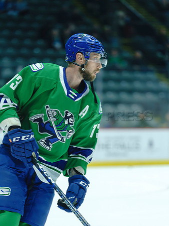The Abbotsford Canucks come back to defeat the Ontario Reign 4-3 in OT, at the Abbotsford Event Centre, in Abbotsford, Apr 7, 2023