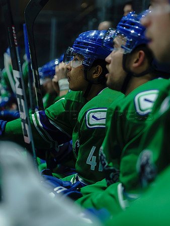 The Abbotsford Canucks come back to defeat the Ontario Reign 4-3 in OT, at the Abbotsford Event Centre, in Abbotsford, Apr 7, 2023