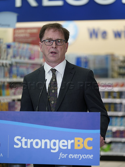 Adrian Dix at Shoppers Drug Mart in Vancouver, BC, Canada, May 31, 2023.