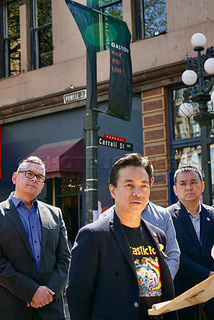 Mayor Ken Sim, Councillor Sarah Kirby-Yung, and Gastown Vancouver-2 4391