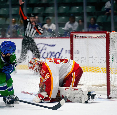 Wesley Shaw Calgary Wranglers at Abbotsford Canucks  20230412 -4155-SharpenAI-Standard