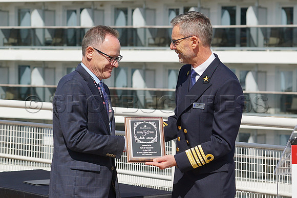 Holland America Line celebrates the opening week of its Alaska season with the Port of Vancouver. After a special donation to YWCA Crabtree Corner, Captain Pieter Bant at Port of Vancouver, in Vancouv