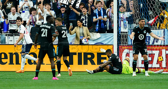 Minnesota United FC at Vancouver Whitecaps FC at BC Place, in Vancouver, BC, Canada, May 6, 2023.