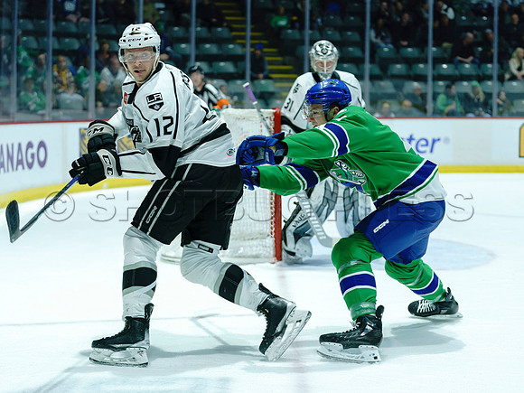 The Abbotsford Canucks come back to defeat the Ontario Reign 4-3 in OT, at the Abbotsford Event Centre, in Abbotsford, Apr 7, 2023