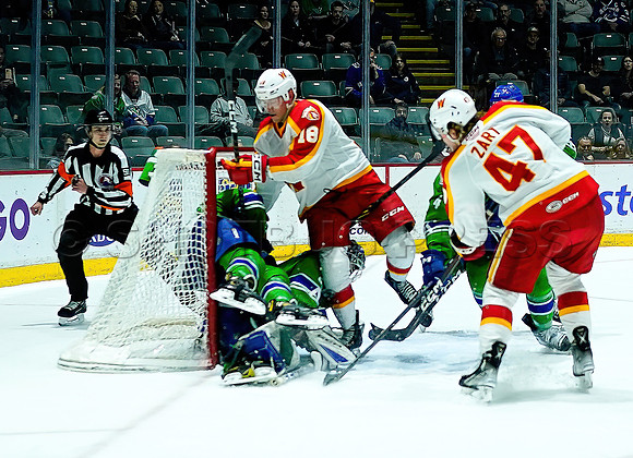 Wesley Shaw Calgary Wranglers at Abbotsford Canucks  20230412 -4211-SharpenAI-Focus