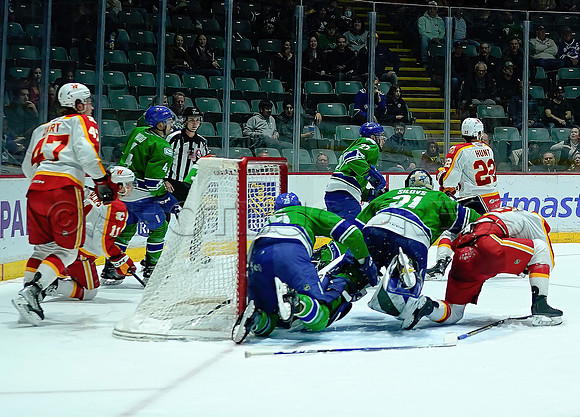 Wesley Shaw Calgary Wranglers at Abbotsford Canucks  20230412 -4215-SharpenAI-Focus
