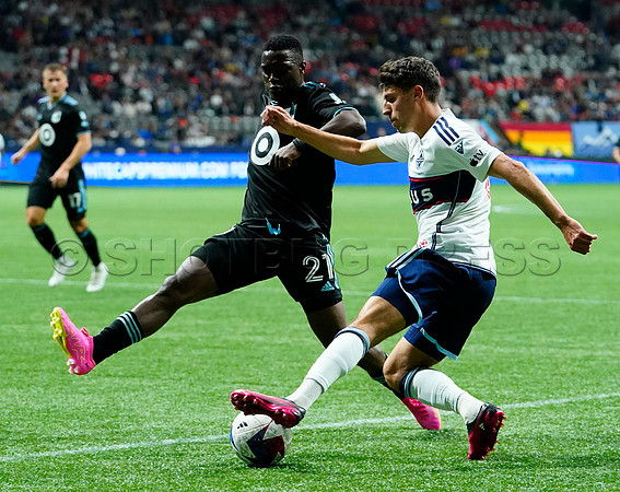 Minnesota United FC at Vancouver Whitecaps FC at BC Place, in Vancouver, BC, Canada, May 6, 2023.