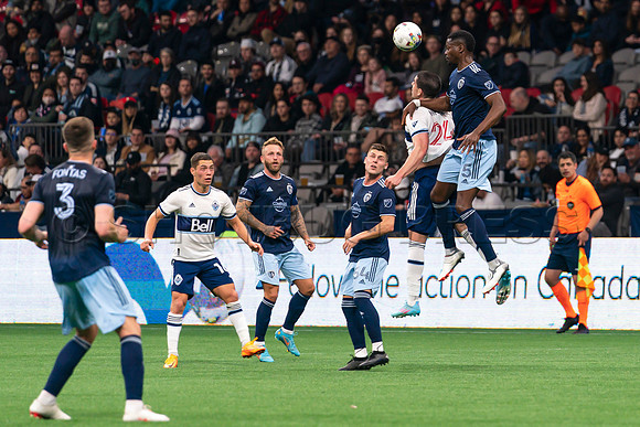 Sat, April 2, 2022 The Vancouver Whitecaps FC clinch a 1-0 win over Sporting Kansas City in Vancouver.