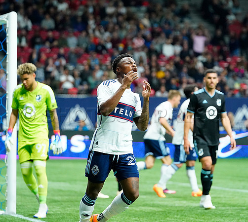 Minnesota United FC at Vancouver Whitecaps FC at BC Place, in Vancouver, BC, Canada, May 6, 2023.