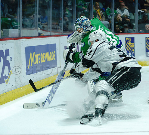 The Abbotsford Canucks come back to defeat the Ontario Reign 4-3 in OT, at the Abbotsford Event Centre, in Abbotsford, Apr 7, 2023