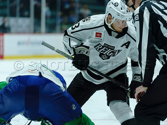 The Abbotsford Canucks come back to defeat the Ontario Reign 4-3 in OT, at the Abbotsford Event Centre, in Abbotsford, Apr 7, 2023