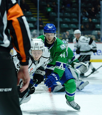 The Abbotsford Canucks come back to defeat the Ontario Reign 4-3 in OT, at the Abbotsford Event Centre, in Abbotsford, Apr 7, 2023