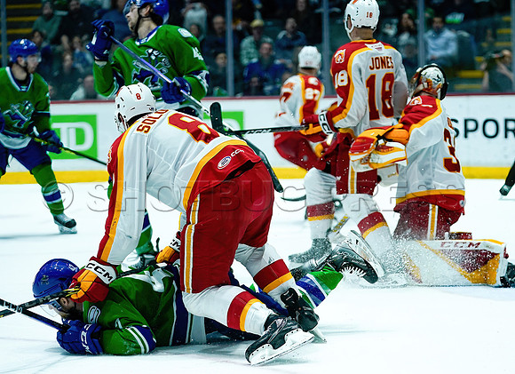 Wes Shaw Calgary Wranglers defeat the Abbotsford Canucks 3-2  20230505 -4487-SharpenAI-Standard