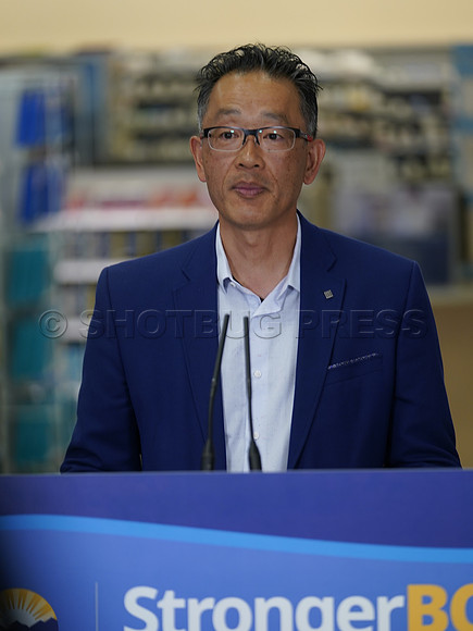 Adrian Dix at Shoppers Drug Mart in Vancouver, BC, Canada, May 31, 2023.
