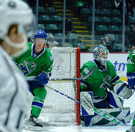 The Abbotsford Canucks come back to defeat the Ontario Reign 4-3 in OT, at the Abbotsford Event Centre, in Abbotsford, Apr 7, 2023